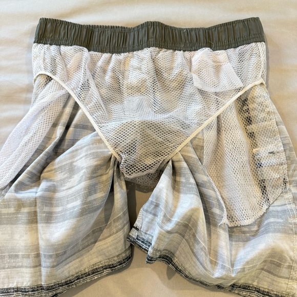 River Trail Shirts Stylish Gray Patterned Men's Lined Swim Trunks Size L - Picture 11 of 12